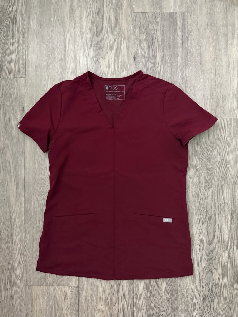 Burgundy Casma Scrub Top & Yola Scrub Pants